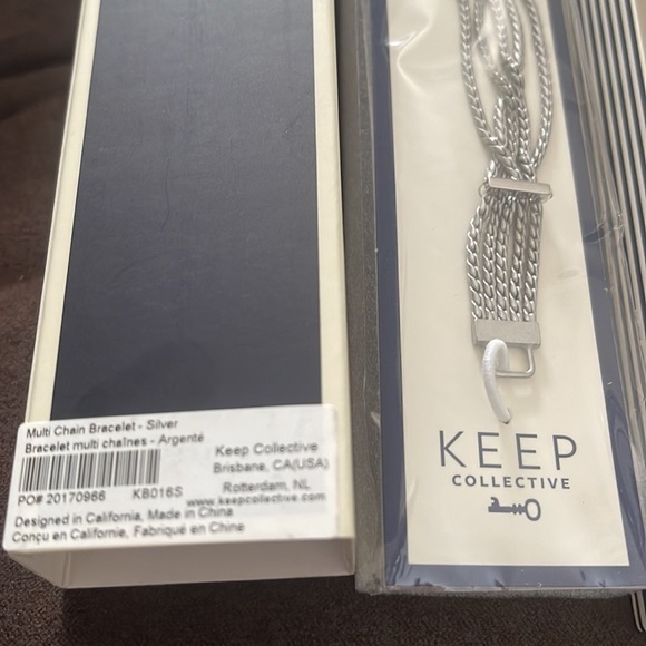 Keep Collective Multi Chain Necklace & Bracelet-Silver - Picture 3 of 5